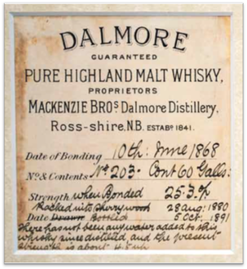 The Dalmore Bonding 1868